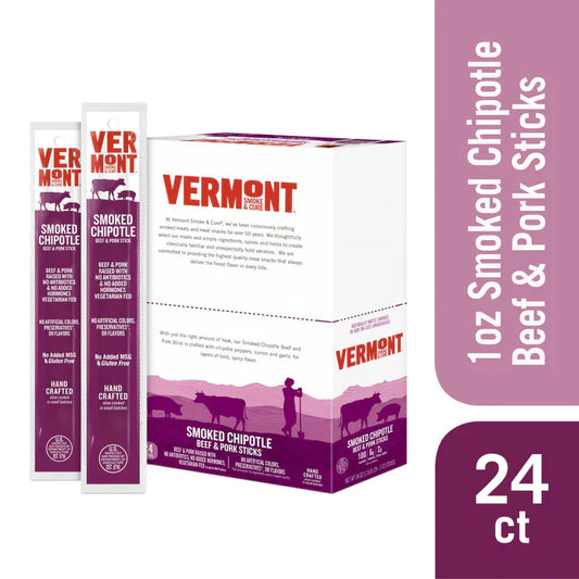 Vermont Smoke Beef Realstick Chptle Abf 1 Oz - Pack Of 24