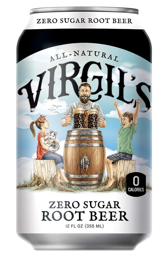 Virgil's - All-Natural Zero Sugar Root Beer 6pk, 12-oz Pack of 4