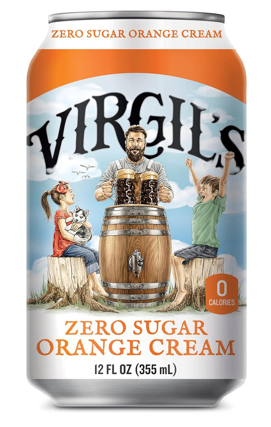 Virgil's - Zero Sugar Orange Soda, 6pk Pack of 4