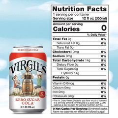 Virgils Soda Cola Zero 6pk 72 Fo - Pack Of 4