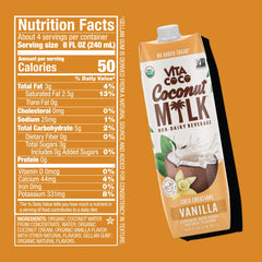 Vita Coco Coconut Milk Vanilla 1 Lt - Pack Of 6