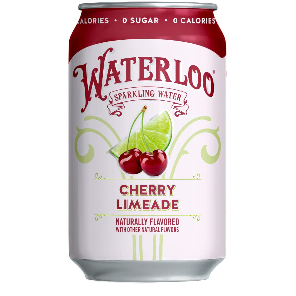 Waterloo - Sparkling Water Cherry Limeade - 96 Floz - Pack of 3.