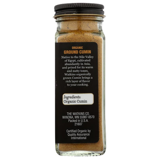 Watkins - Organic Ground Cumin, 1.8oz - back