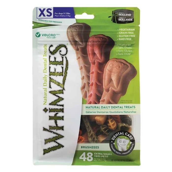 Whimzees - Toothbrush Dental Dog Treats (XS), 12.7oz - front