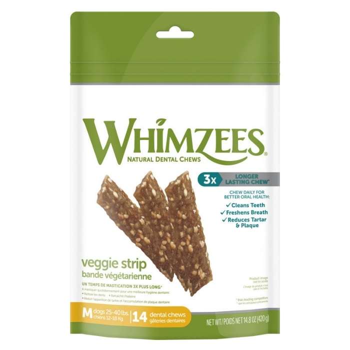 Whimzees - Veggie Sausage Dental Dog Treats, 14.8oz - FRONT