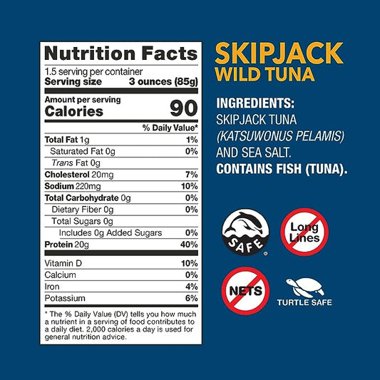 Wild Planet Tuna Skipjack Wild 4pk 20 Oz - Pack Of 12