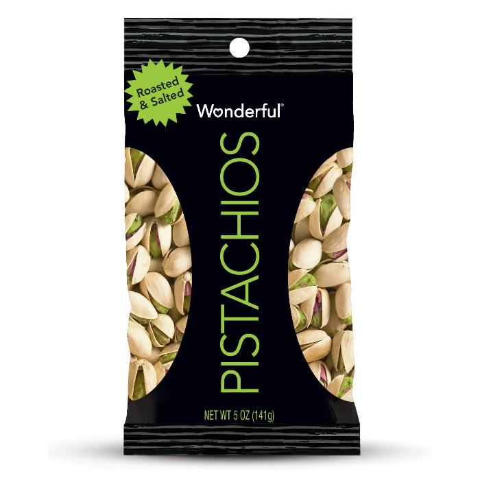 Wonderful Pistachios - Roasted and Salted Pistachios, 5-oz Pack of 24