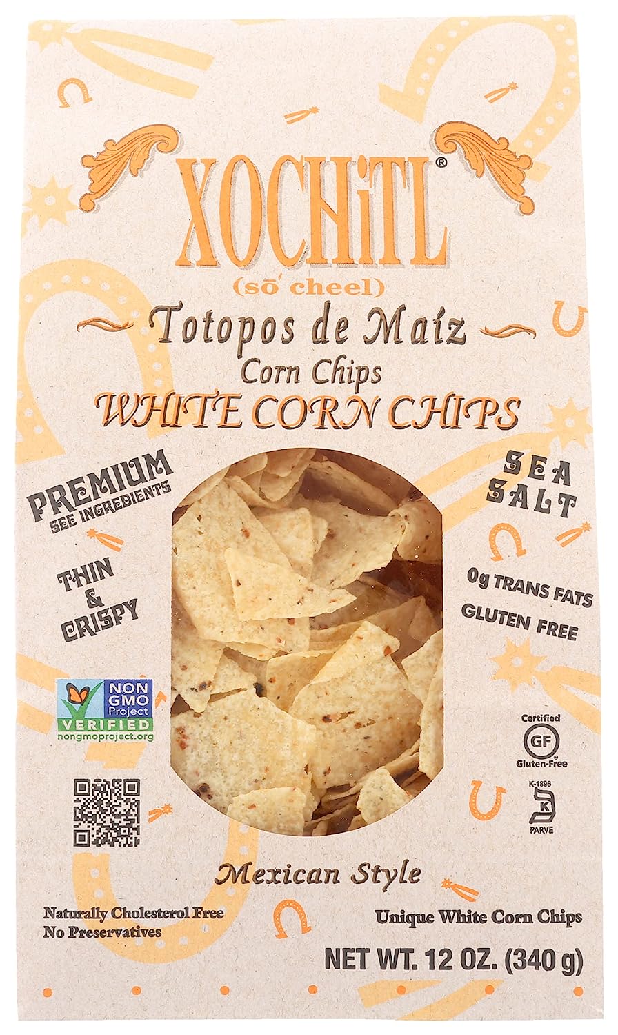 Xochitl Chip Corn White Sltd Org 12 Oz - Pack Of 10