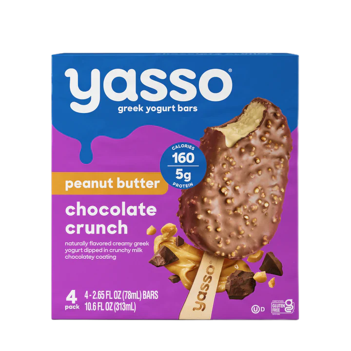 Yasso Bar Frz Pb Choc Crunch 4 Pk - Pack Of 8