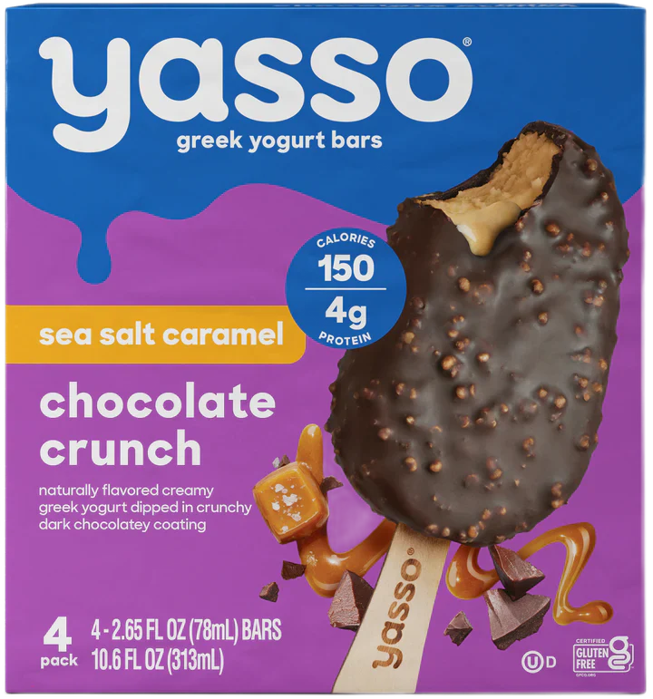 Yasso Bar Frz Ssalt Crml Choc 4 Pk - Pack Of 8