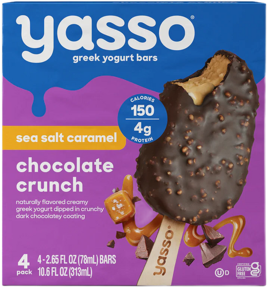 Yasso Bar Frz Ssalt Crml Choc 4 Pk - Pack Of 8