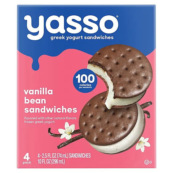 Yasso Sandwich Ygurt Van Bean 12 Oz - Pack Of 7