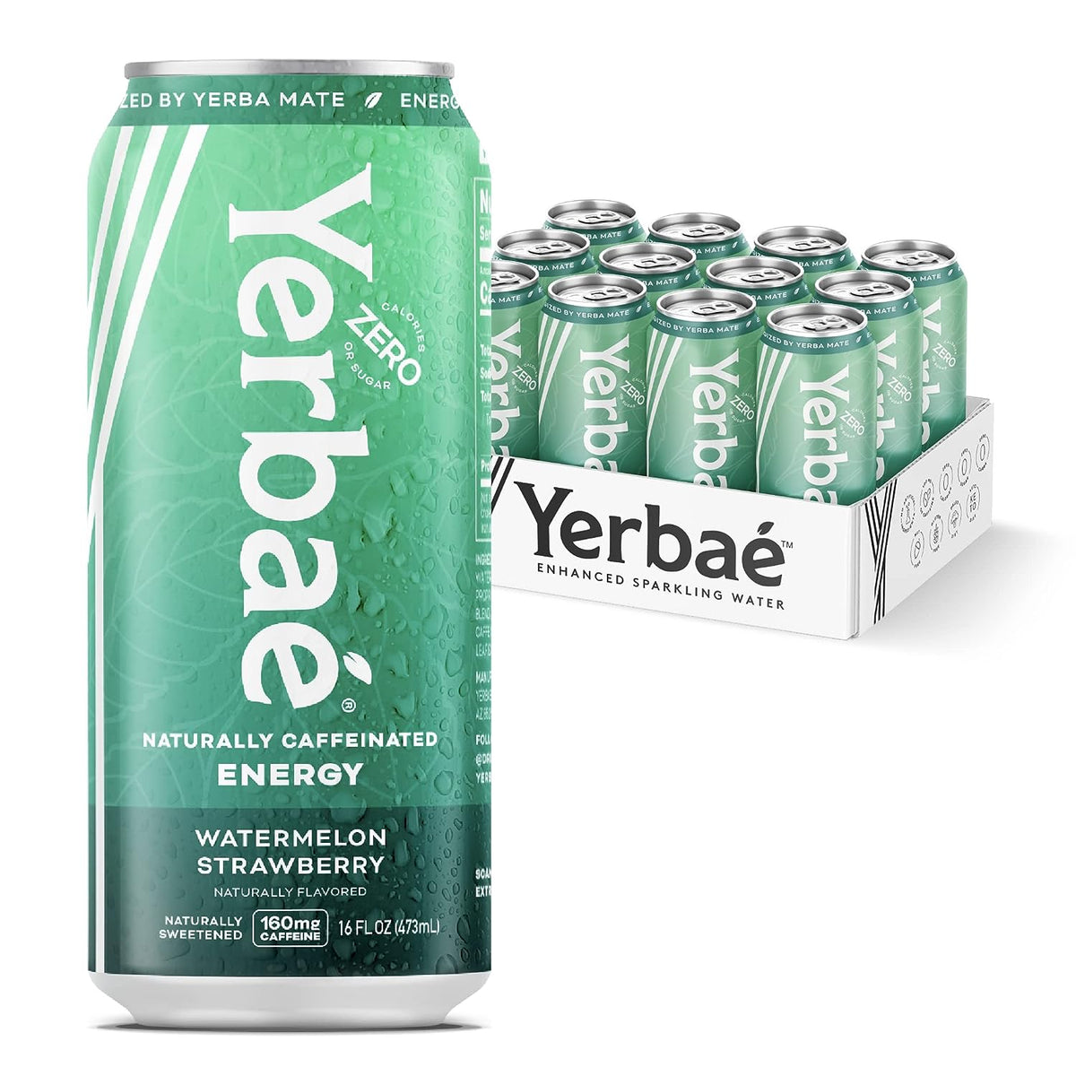 YERBAE - Watermelon Strawberry Sparkling Water 16OZ ( Pack of 12)
