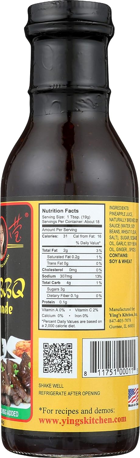 Yings Sauce Mrnad Bbq Korean 12 Oz - Pack Of 6 - back