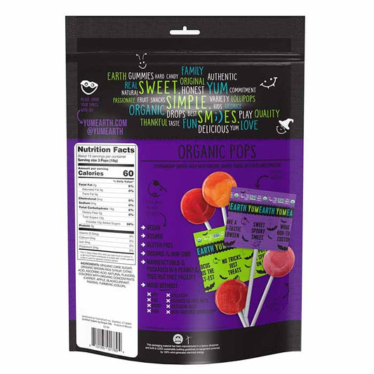 YumEarth - Organic Halloween Pops, 40-Pack - back