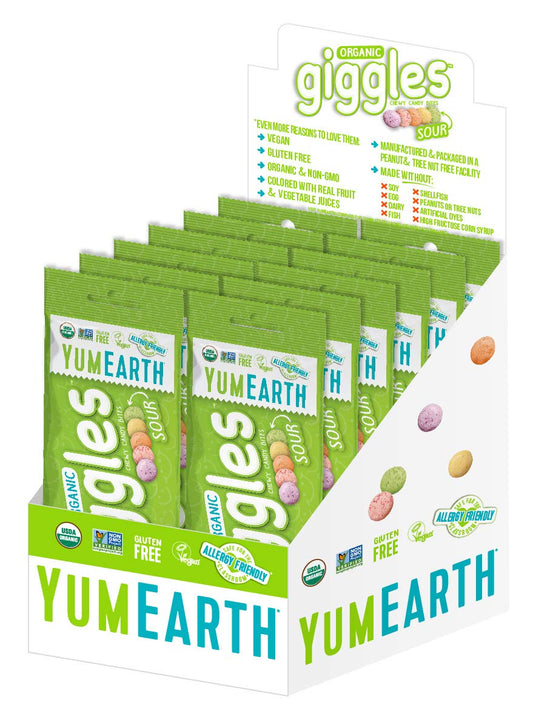 Yumearth Candy Giggles Sour Grab&Go 2 Oz - Pack Of 12