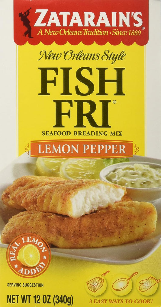 Zatarains Breading Fish Fry Lemon Pppr 12 Oz - Pack Of 8