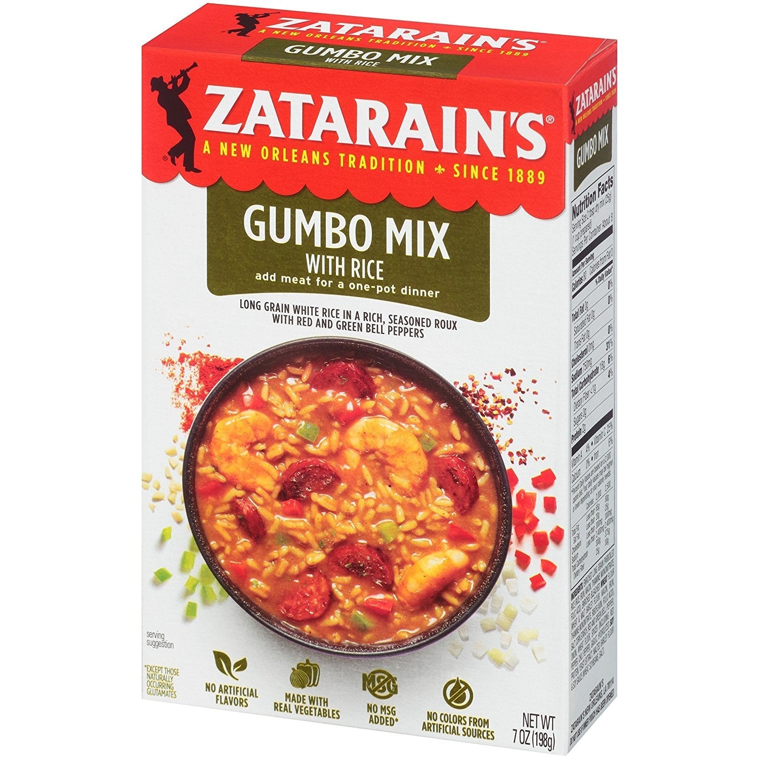 Zatarains Mix Rice Gumbo 7 Oz - Pack Of 12