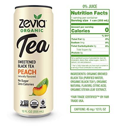 Zevia-Black Tea Peach