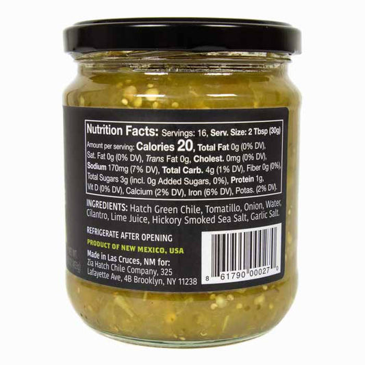 Zia Hatch Chile Company - Hatch Chile Salsa (Hot), 16oz - back