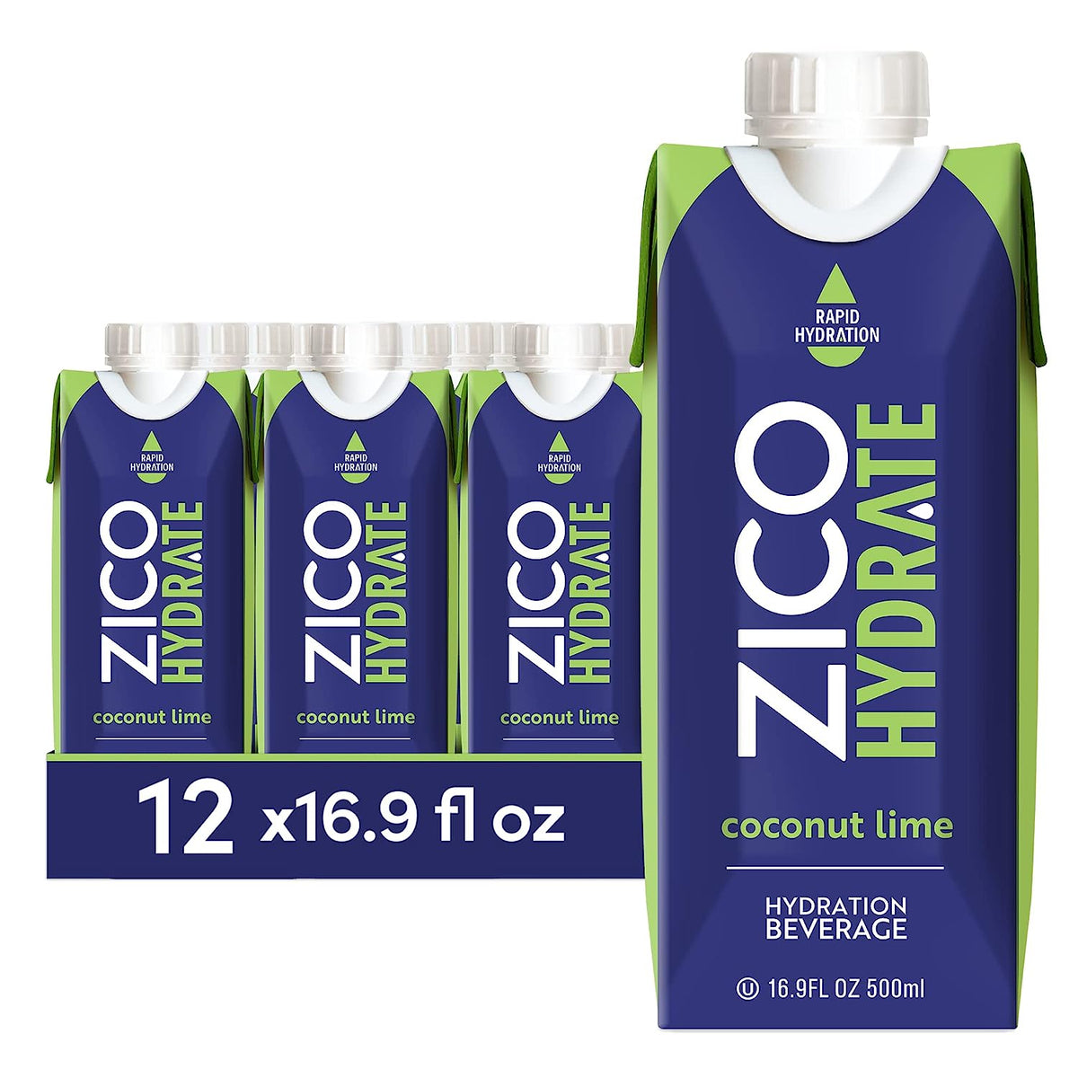 Zico Water Hydrate Ccnut Lime 16.9 Fo - Pack Of 12