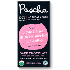 Pascha Organic Black Bar Dark Chocolate Bar 100% Cacao -- 2.82 oz
 | Pack of 10 - PlantX US