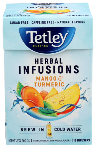 Tetley - Herbal Infusions Turmeric & Mango Tea, 16 Bag | Pack of 3