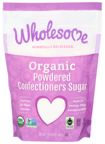 Wholesome - Sweeteners, Organic Powdered Sugar, 1 lb