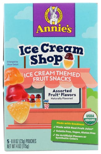 Annie's Homegrown - Organic Ice Cream Shop Fruit Snacks, 3.67 oz | Pack of 10