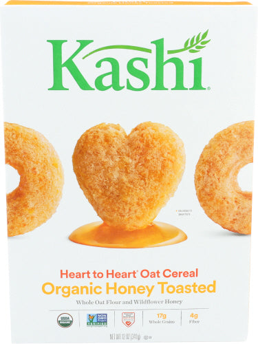 Kashi - Heart to Heart Oat Cereal Organic Honey Toasted, 12 Oz | Pack of 12