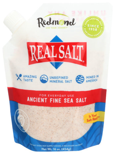 Redmond - Real Salt Ancient Fine Sea Salt, 16 Oz | Pack of 6