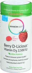 Rainbow Light - Berry D-Licious 2500 IU, 50 Gummies