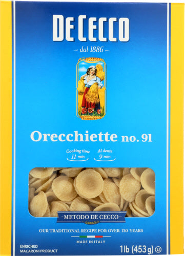 De Cecco - Orecchiette No. 91, 16  Oz | Pack of 12