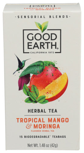 Good Earth - Sensorial Tropical Moringa & Mango Tea, 15Bag | Pack of 5