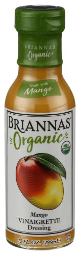 BRIANNAS - Organic Mango Vinaigrette Dressing,  10 Oz | Pack of 6