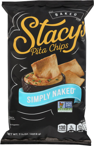 Stacys Pita Chip - Simply Naked, 7.33 Oz | Pack of 12