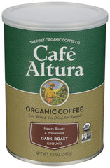 Caf Altura - Organic Dark Roast Ground Coffee, 12 oz | Pack of 6