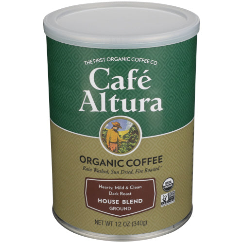 Cafe Altura - House Blend Ground Coffee, 12 Oz  | Pack of 6