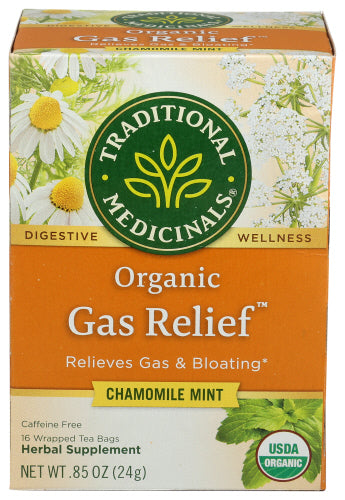 Traditional Medicinals - Organic Herbal Teas Gas Relief, 16 Bags