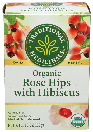 Traditional Medicinals - Rose Hips with Hibiscus Organic Tea - 32ct | Pack of 6