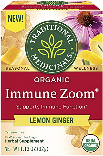 Traditional Medicinals - Tea Immune Zoom Lemon Gin, 16 Bg | Pack of 6