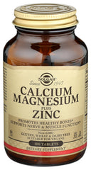 SOLGAR - Calcium Magnesium Plus Zinc, (100 Tablets)