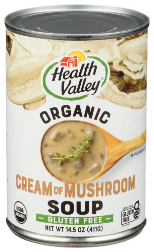 Heath Valley - Natural Organic Cream Mushroom Soup, 14.5  Oz | Pack of 12