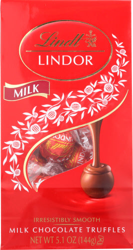 Lindt - Lindor Milk Chocolate Truffles - 5.1  Oz | Pack of 6