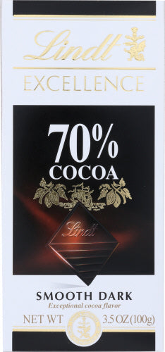 Lindt - Excellence 70% Cocoa Bar, 3.5  Oz | Pack of 12