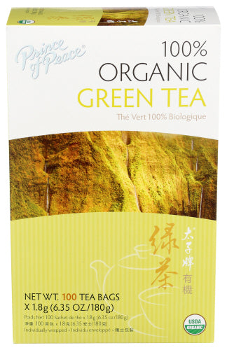 PRINCE OF PEACE - Organic Green Tea , 100 Tea Bags