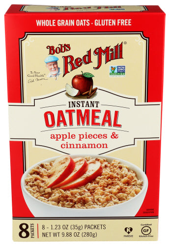 Bob's Red Mill - Apple Pieces & Cinnamon Instant Oatmeal , 9.88oz | Pack of 4