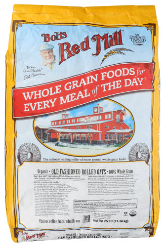 Bob's Red Mill - Organic Whole Grain Rolled Oats, 25lbs