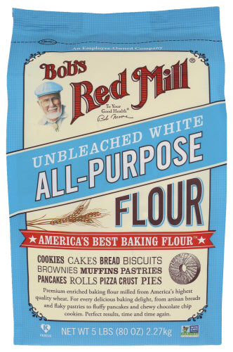 Bob's Red Mill - Unbleached White Flour, 5lbs | Pack of 4