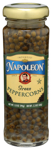 Napoleon - Green Peppercorns Jars, 3.5 Oz | Pack of 12